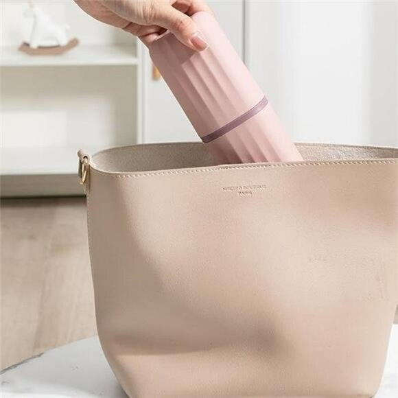 Travel toothbrush case holder set of 2 portable cups storage box pink and blue - Picture 2 of 7